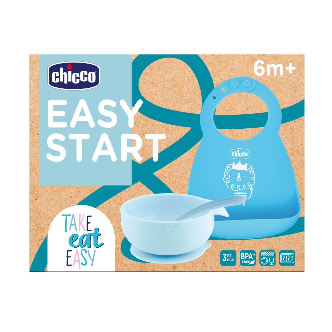 CHICCO SET PAPPA EASY START IN SILICONE PER LO SVEZZAMENTO