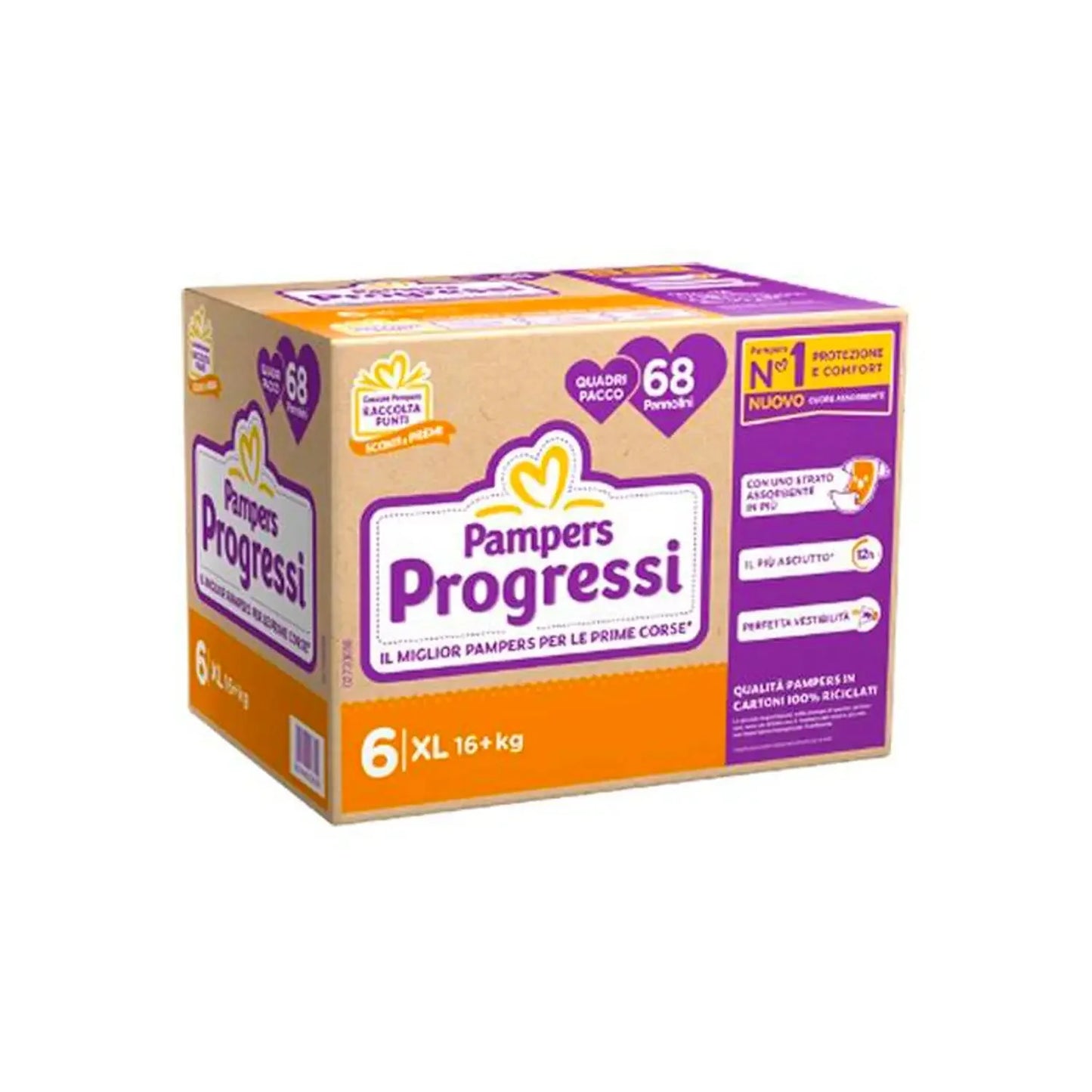 PAMPERS QUADRI PROGRESSI TG.6
