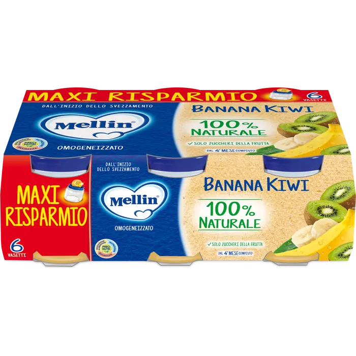 MELLIN OMOGENIZZATO BANANA KIWI 6X100G