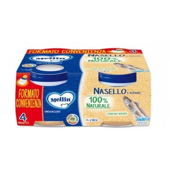 MELLIN OMOGENIZZATO NASELLO 4X80G