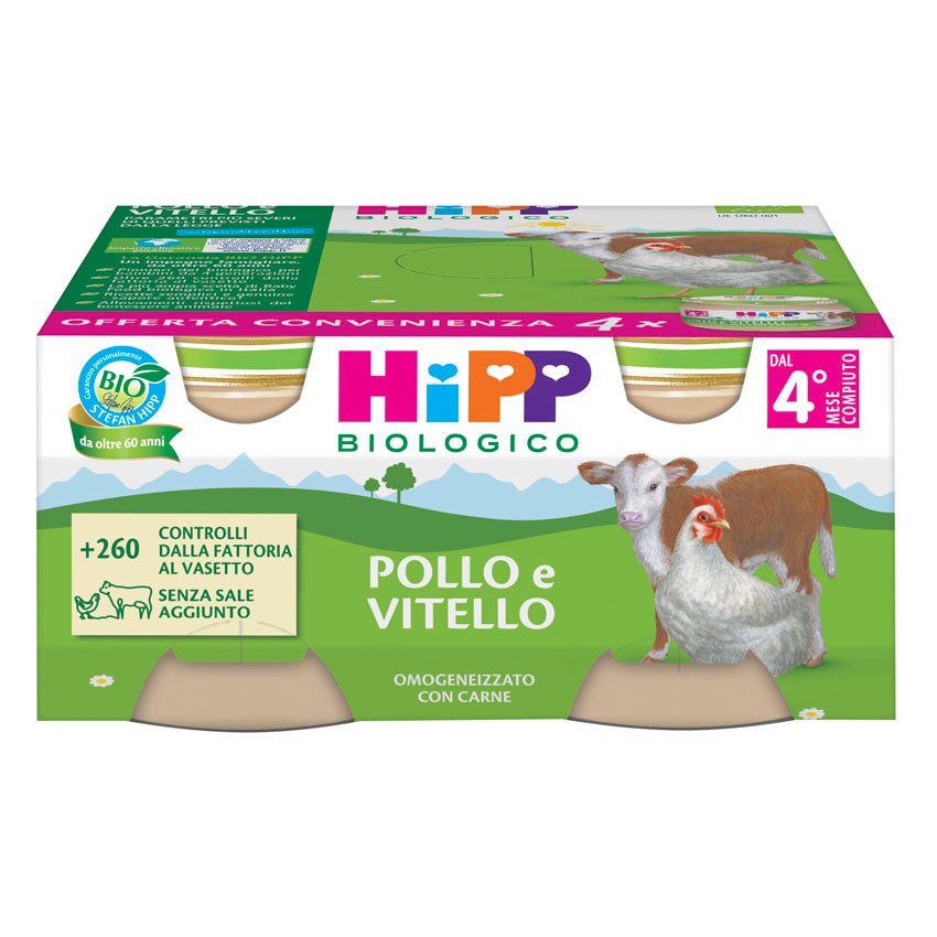 HIPP OMO POLLO E VITELLO 4X80G