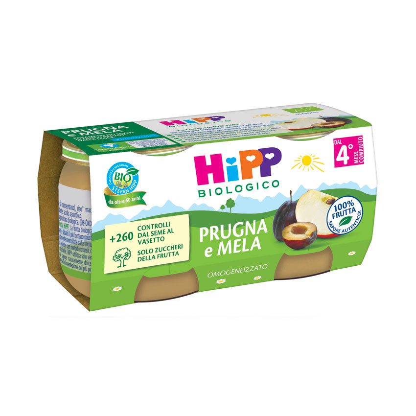 HIPP OMO PRUGNA E MELA 2X80G