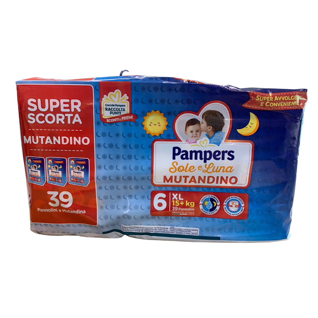 PAMPERS SOLE E LUNA MUTANDINO MEGA SCORTA X2PZ
