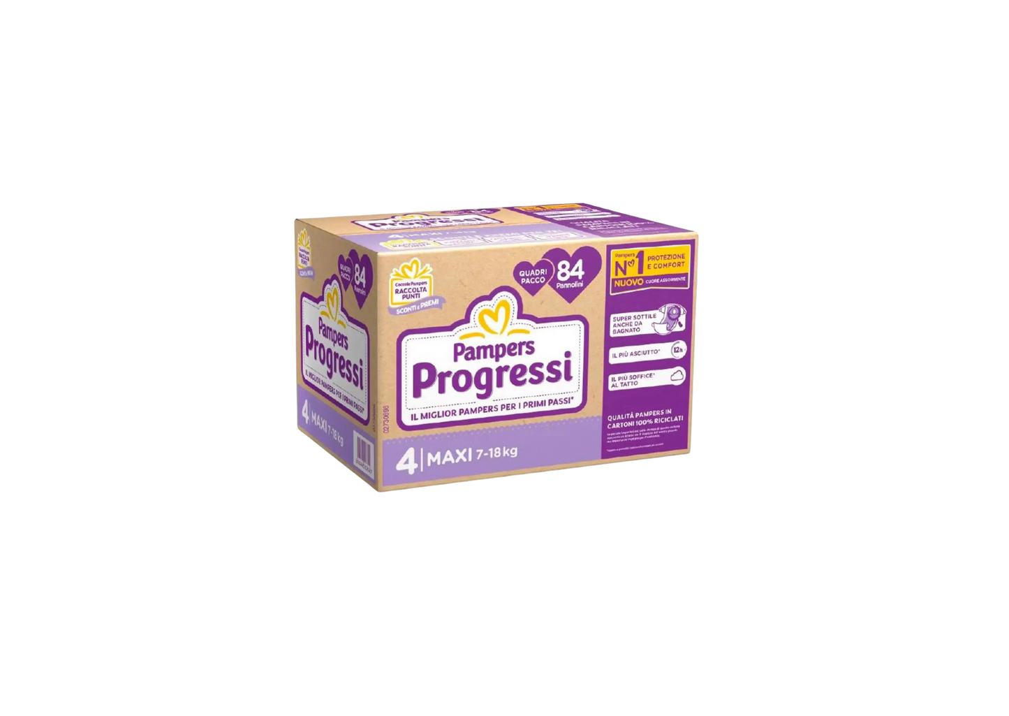 PAMPERS QUADRI PROGRESSI TG.4 84PZ