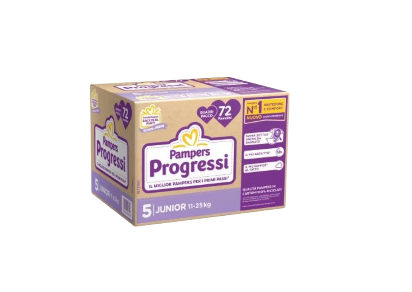 PAMPERS QUADRI PROGRESSI JUNIOR TG.5 72PZ