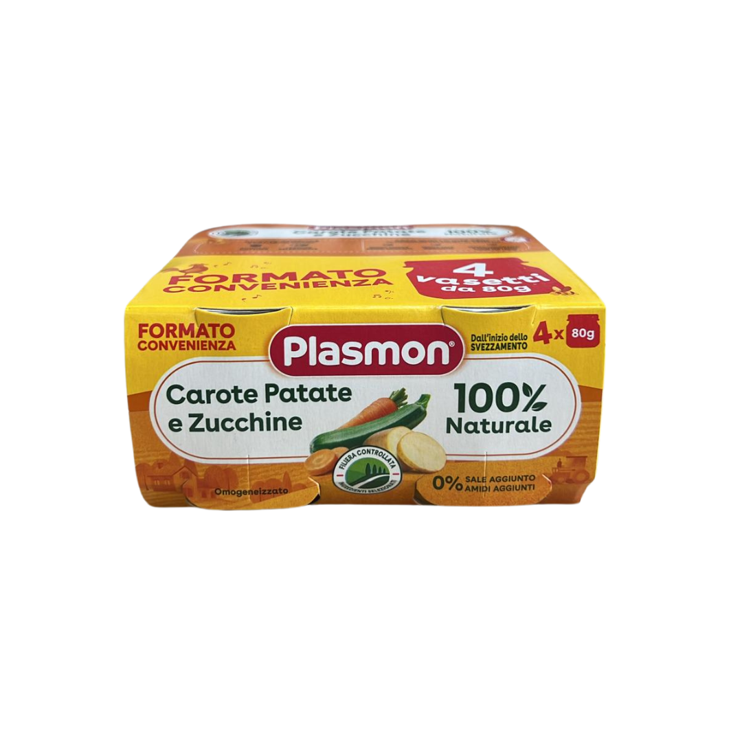 PLASMON OMO CAROTE,PATATE E ZUCCHINE 4X80G