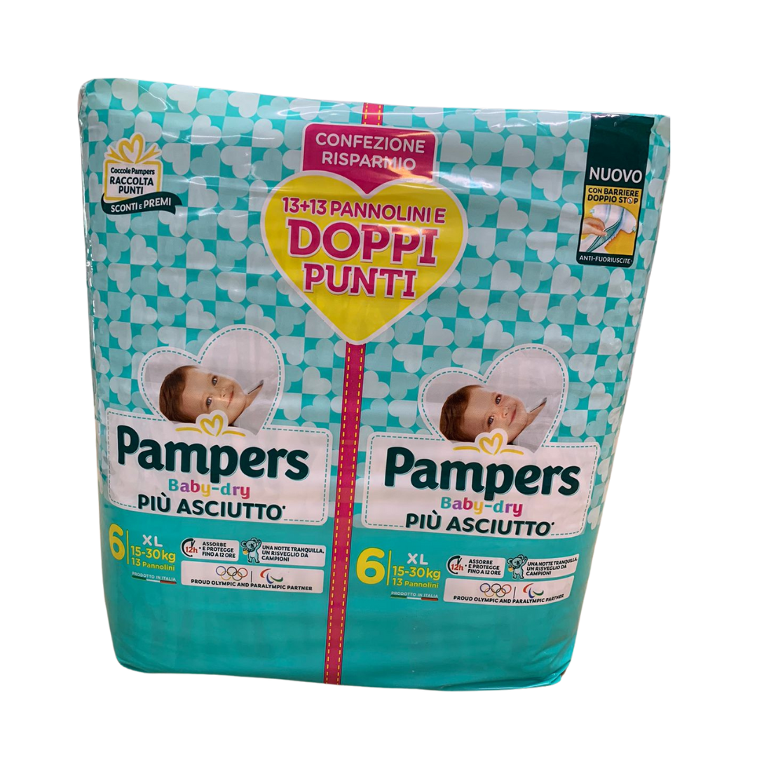 PAMPERS BABYDRY FORMATO SCORTA TG.6
