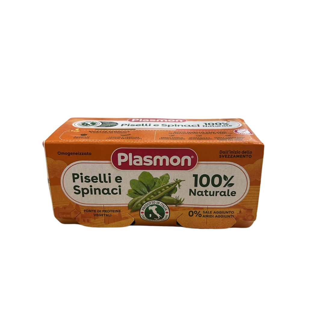 PLASMON OMO PISELLI E SPINACI 2X80G