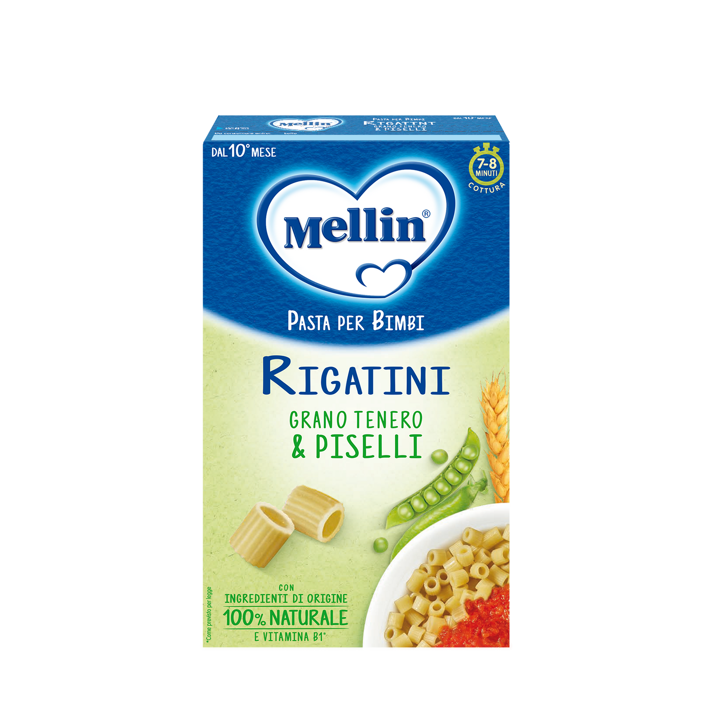 MELLIN RIGATINI CON GRANO TENERO E PISELLI 280G