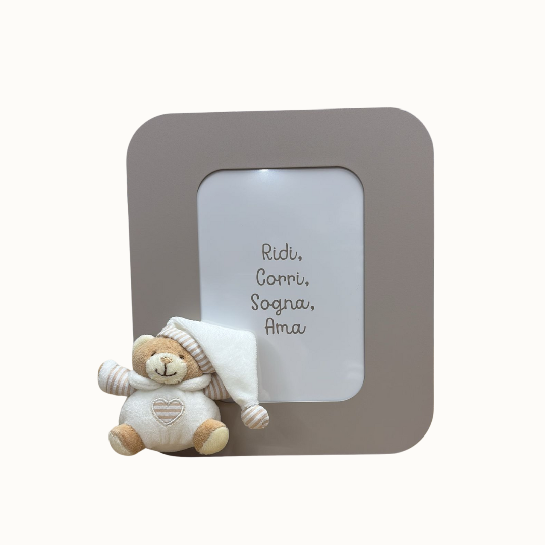 MENDOZZI PORTAFOTO CON PELUCHE 25X22CM