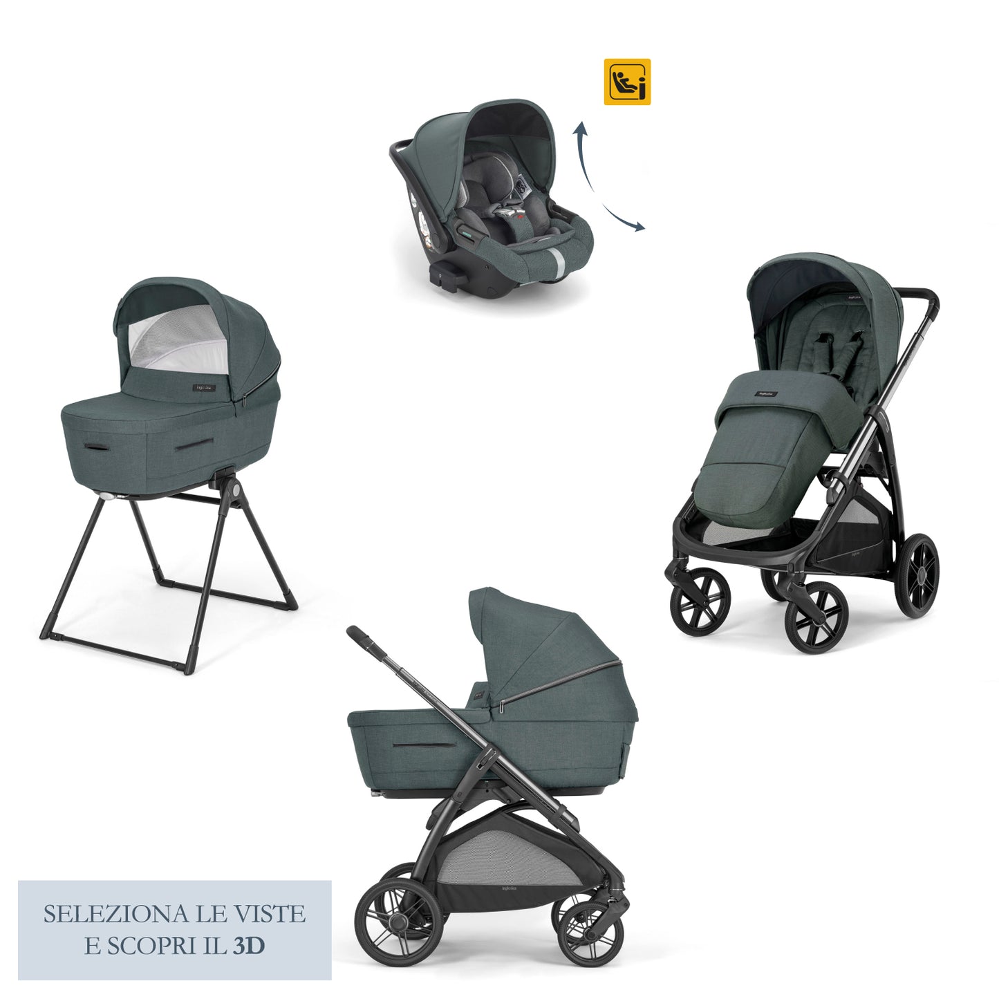 INGLESINA SYSTEM QUATT. APTICA DRW-REC- EMERALD GREEN