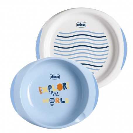 CHICCO SET PIATTI 12M+ PIATTO FONDO E PIATTO PIANO