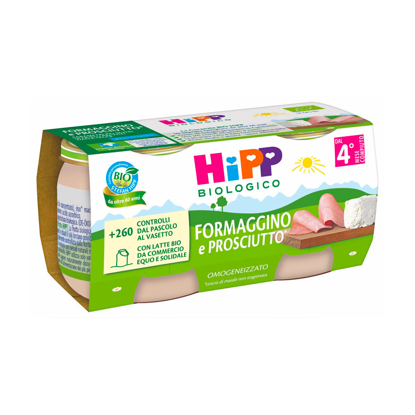 HIPP OMO FORMAGGINO E PROSCIUTTO 2X80