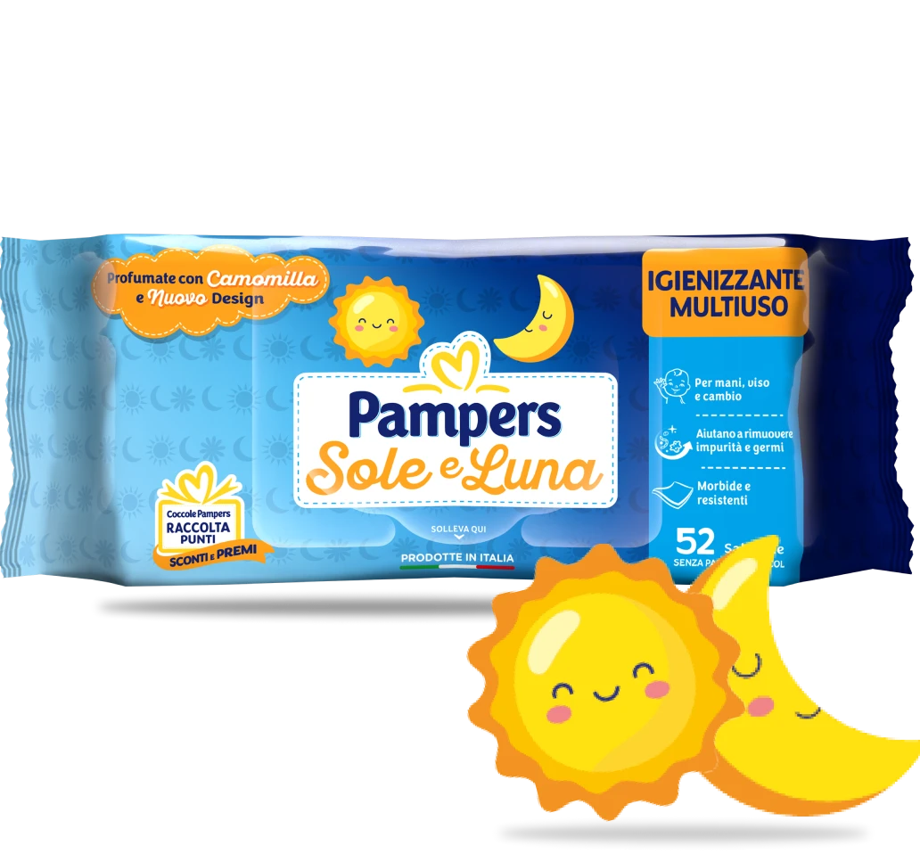 PAMPERS SALVIETTE SOLE E LUNA x 3 pz