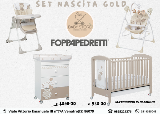 SET NASCITA GOLD DOLCECUORE