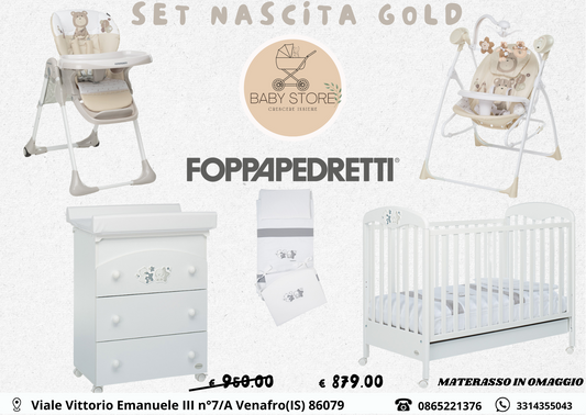 SET NASCITA GOLD PICCOLI AMICI