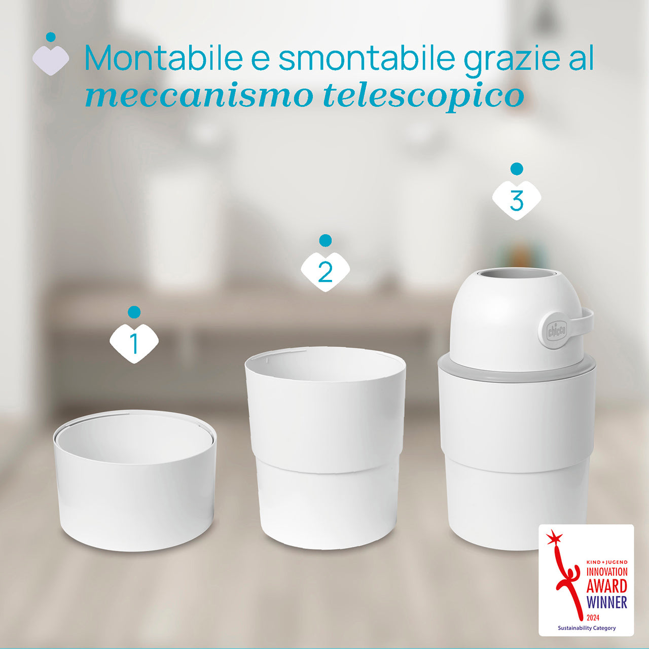 CHICCO MANGIA PANNOLINI TELESCOPICO