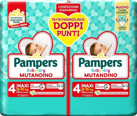 PAMPERS BABY DRY MUTANDINA FORMATO SCORTA