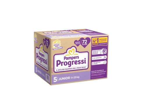 PAMPERS QUADRI PROGRESSI JUNIOR TG.5    72PZ