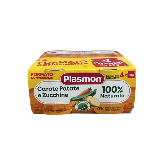 PLASMON OMO CAROTE,PATATE E ZUCCHINE 4X80G