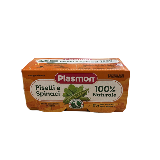 PLASMON OMO PISELLI E SPINACI 2X80G