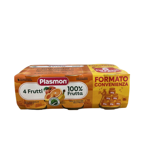 PLASMON OMO 4 FRUTTI 6X80G