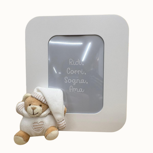 MENDOZZI PORTAFOTO CON PELUCHE 25X22CM