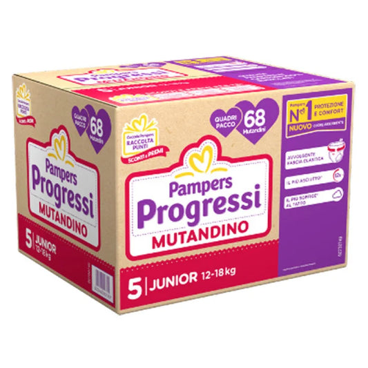 PAMPERS QUADRI PROGRESSI MUTANDINA TG.5